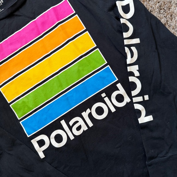 Polaroid Hollister Mens Black Long Sleeve Shirt Size M - Picture 3 of 5